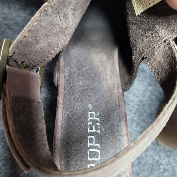 ROPER Mika Floral Leather Peep Toe Shootie Pumps Sandal Sz 10 - Picture 7 of 15